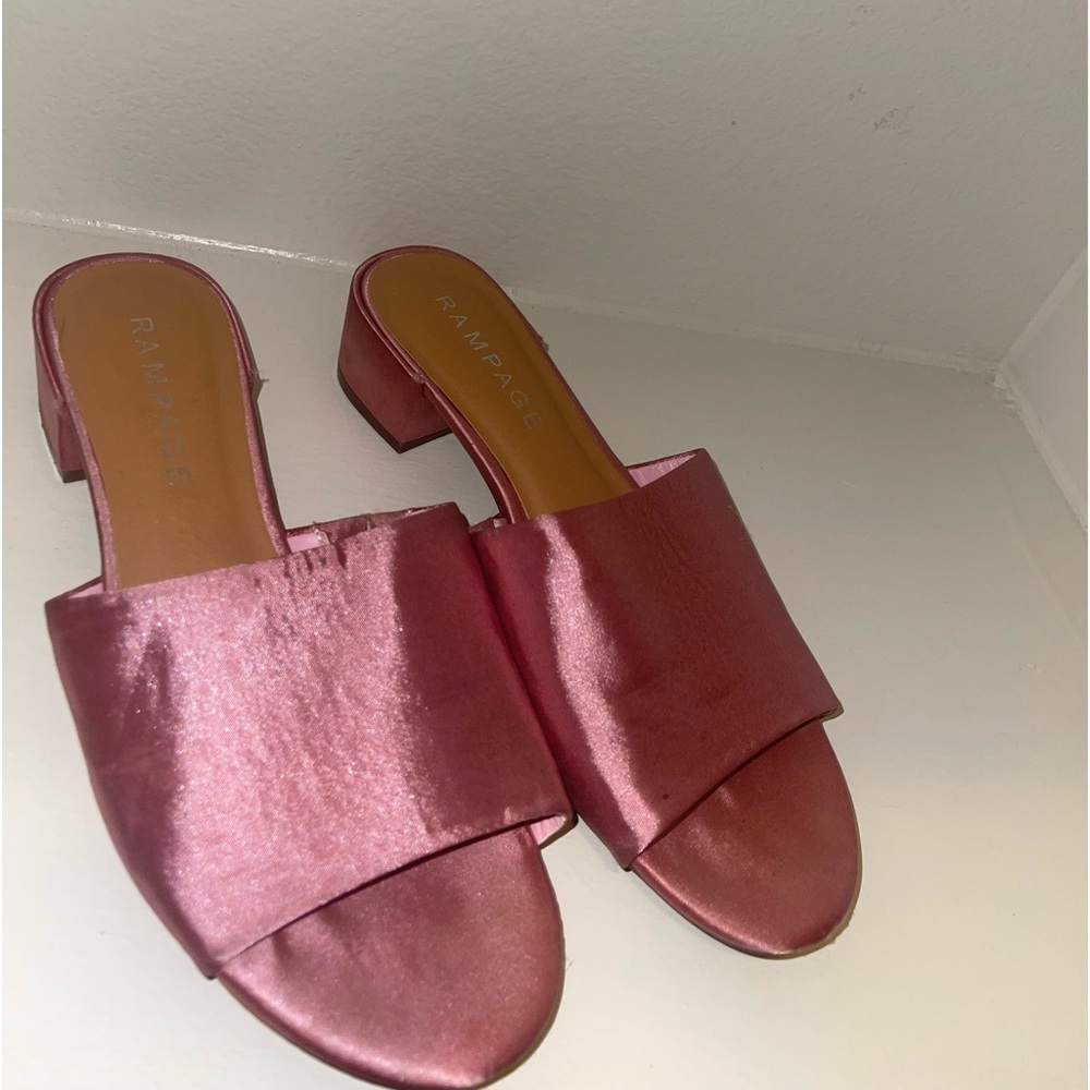 Pink Satin Rampage Slides - Picture 5 of 6
